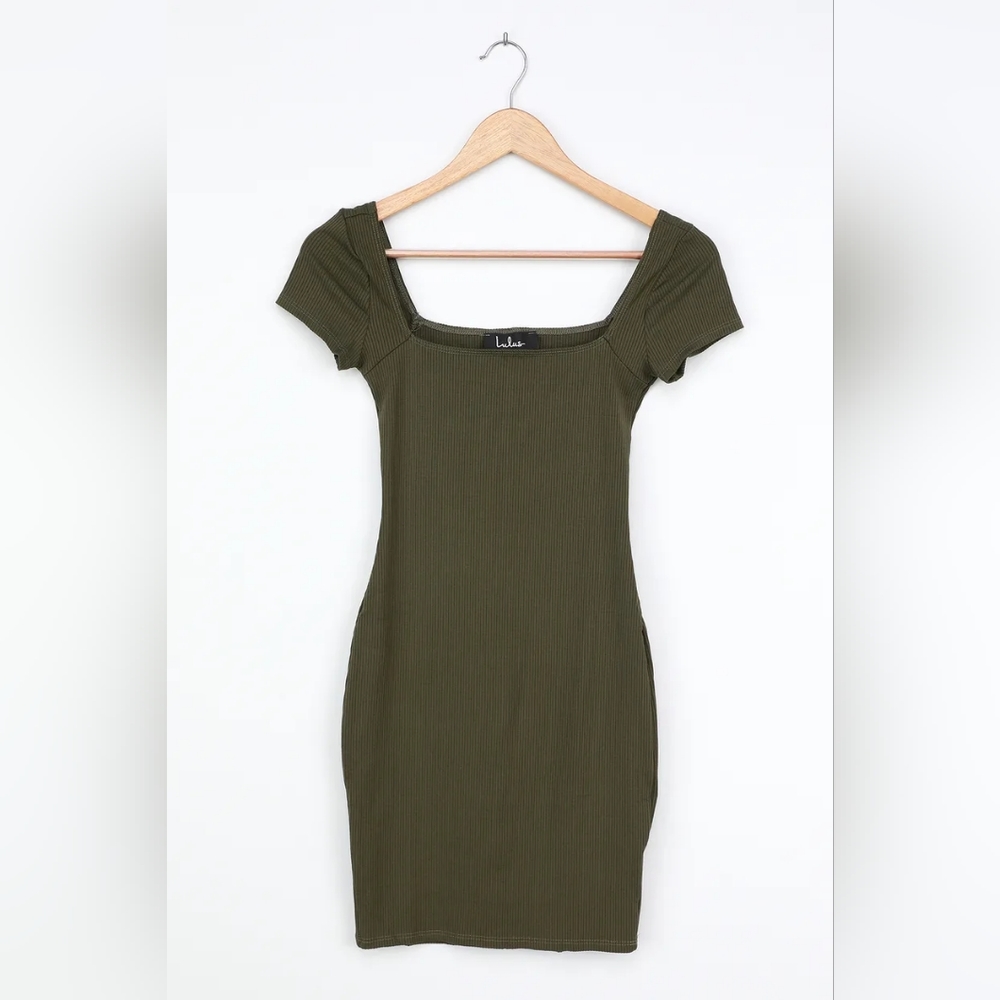 Olive Green Mini Dress